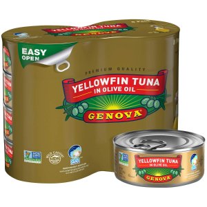 Genova Premium Yellowfin Tuna in Olive Oil 5 oz. Can (Pack of 8)