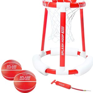 白菜价：GoSports 泳池篮球投球游戏 带有两个球和充气泵