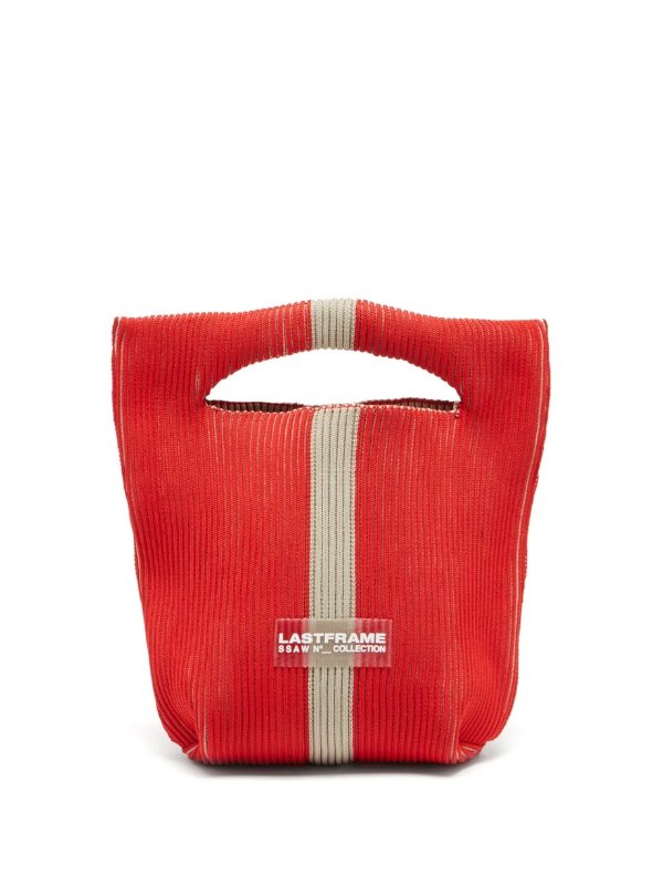 Two-tone rib-knit bag | LASTFRAME