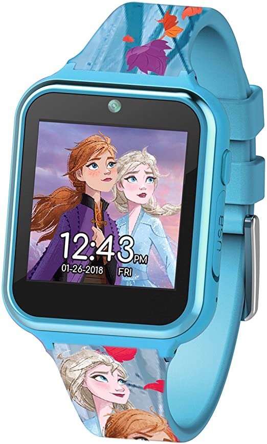 Frozen Touch-Screen Smartwatch, Built in Selfie-Camera, Easy-to-Buckle Strap, Purple Smart Watch