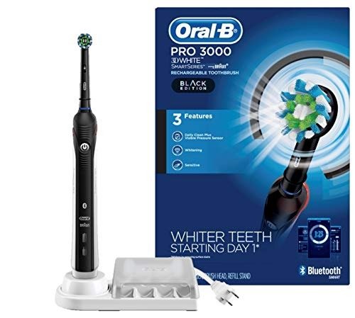 Pro 3000 Electric Toothbrush Smartseries With Bluetooth Connectivity, Black Edition (Powered By Braun)