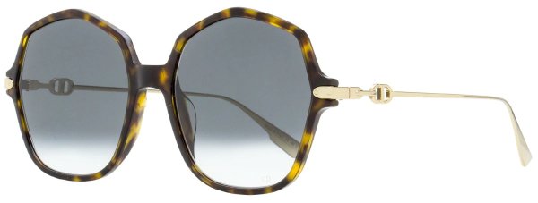 Women's Geometric Sunglasses Link 2 0869O Dark Havana/Gold 59mm