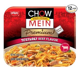 Nissin Chow Mein Premium Teriyaki Beef 4.0 Ounce Pack of 12