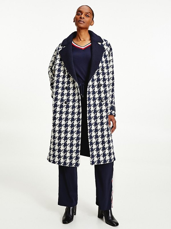 Recycled Houndstooth Coat | Tommy Hilfiger