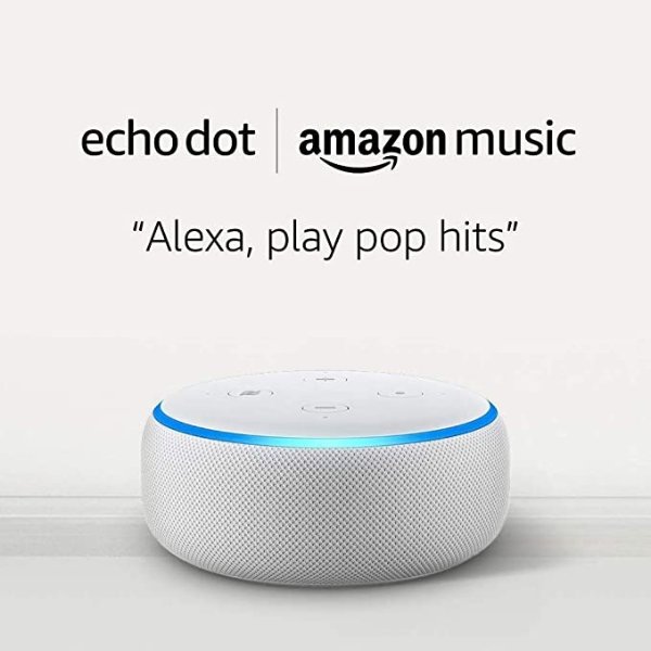 Echo Dot (3rd Gen) for $0.99 and 1 month of Amazon Music Unlimited for $9.99 with Auto-renewal -Sandstone