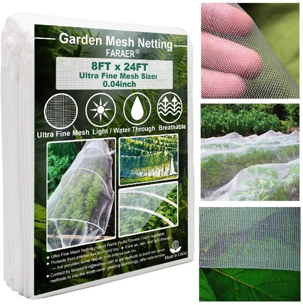 Ultra Fine Garden Mesh Netting, Plant Covers 8'x24' 