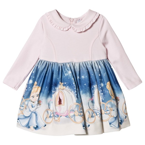 Pink Cinderella Print Jersey Dress | AlexandAlexa