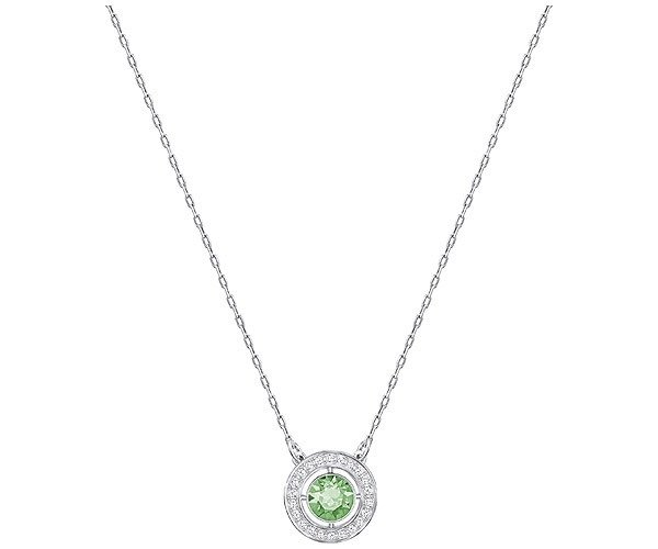 Swarovski | Forever Birthstone Necklace, October, Green, Rhodium plating