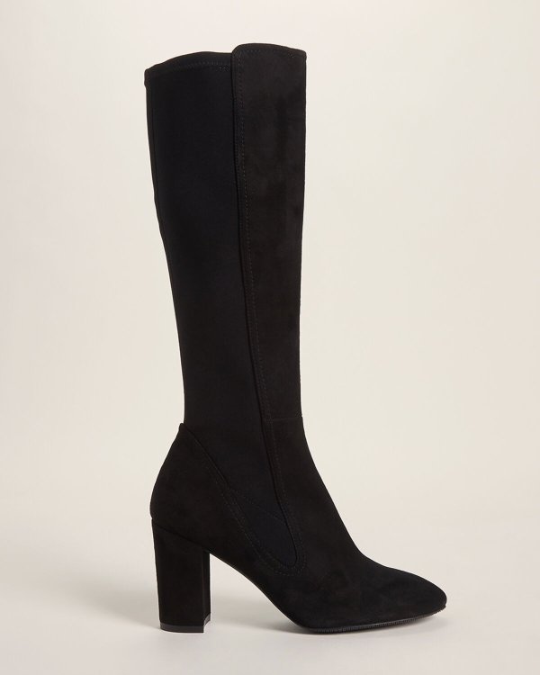 Black Livia 80 Tall Suede Boots