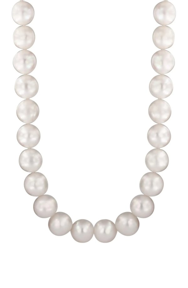 925 Sterling Silver Freshwater 10mm Pearl Necklace