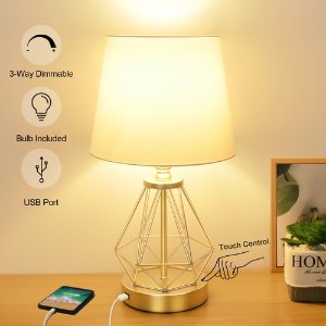 CO-Z Modern Table Lamp with USB Input