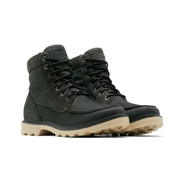 Coal & Oatmeal Carson Leather Boot - Men