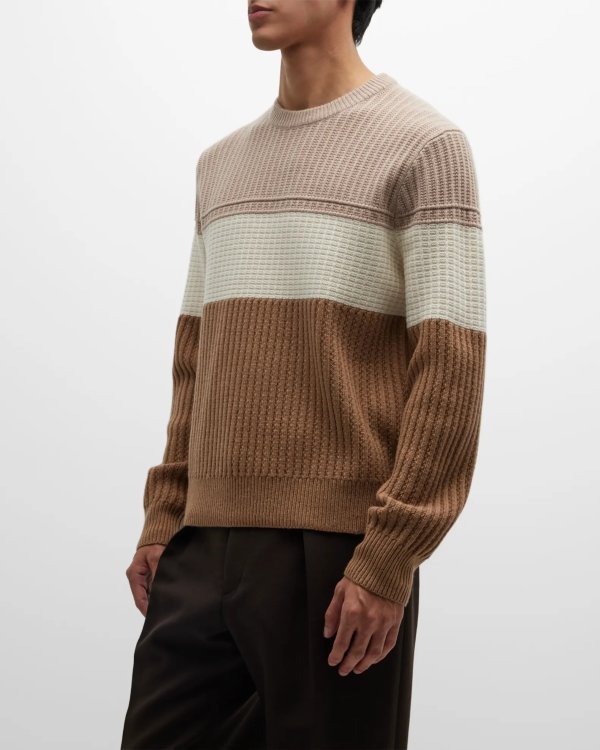 Men's Ribbed Block Stripe Sweater