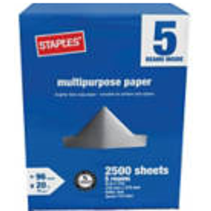 Staples 8.5" x 11" Multipurpose Paper 5-Ream Case