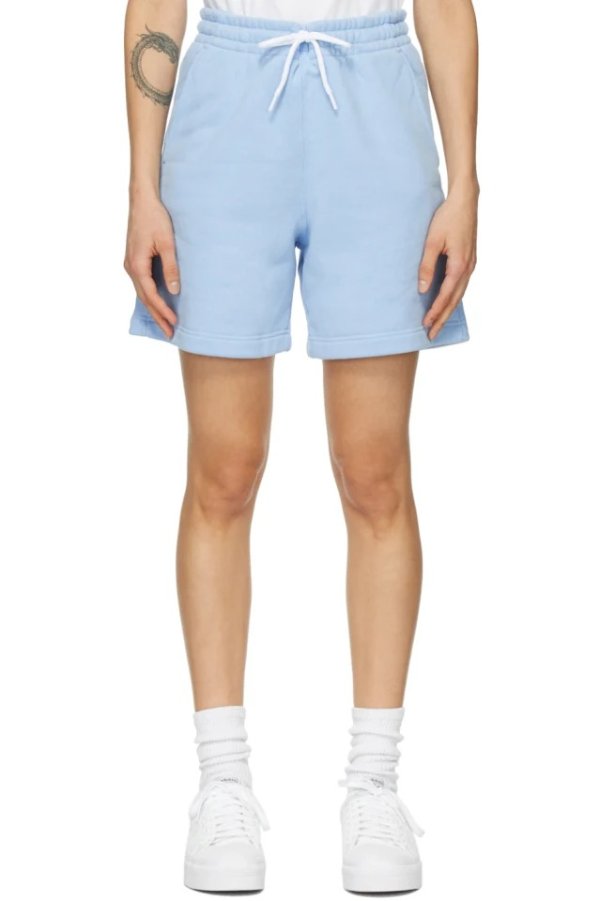 Blue Terry Shorts