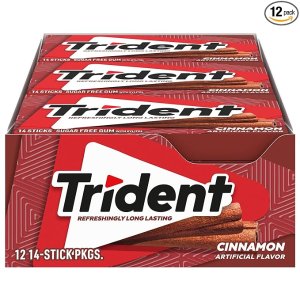 Trident 168片装等无糖口香糖，多款口味可选