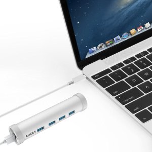 Aukey USB-C to 4-Port USB 3.0 Aluminum Hub