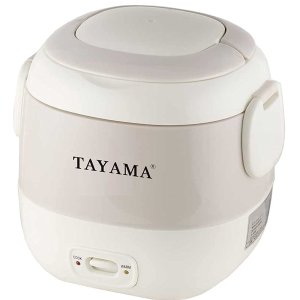 Tayama 1.5 Cup Portable Mini Rice Cooker, White