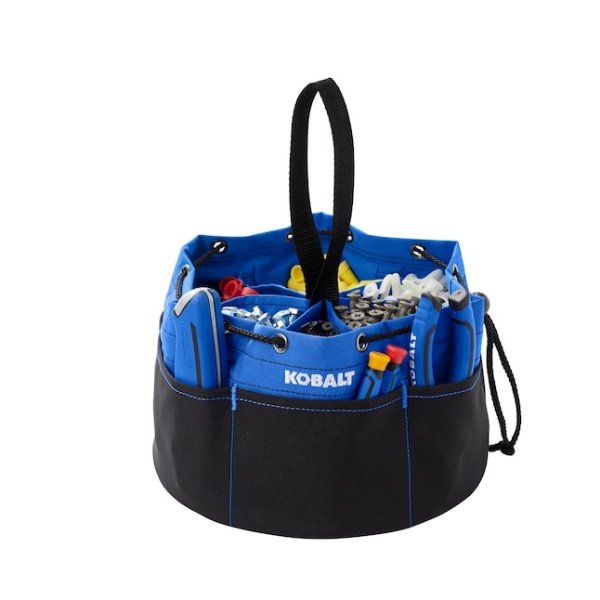 Blue Black Polyester 10-in Accessory Tool Bag