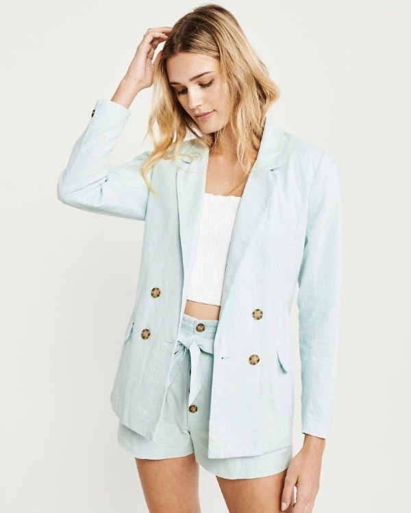 Womens Linen Blazer | Womens Select Styles On Sale | Abercrombie.com
