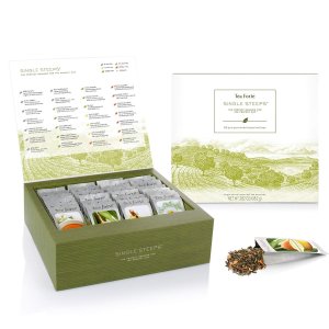 Tea Forté SINGLE STEEPS Loose Tea Sampler, Assorted Variety TEA CHEST Gift Set