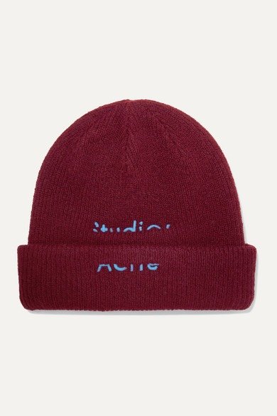 Kreed Sporty embroidered wool-blend beanie