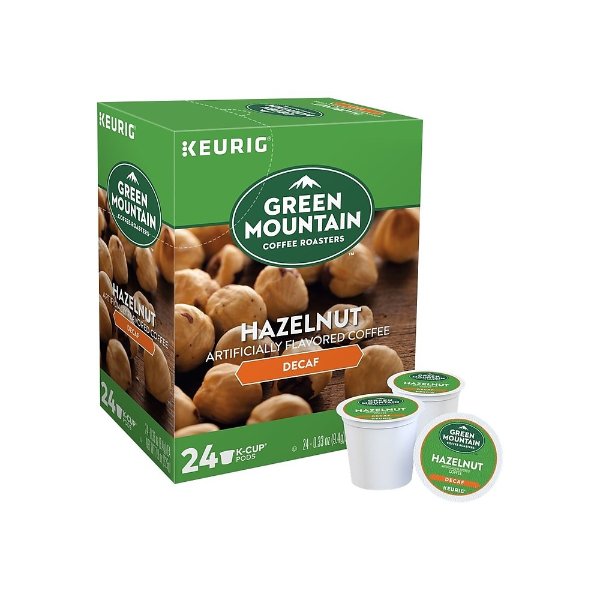 Green Mountain® Hazelnut Decaf Coffee, Decaffeinated, 24/Pack
