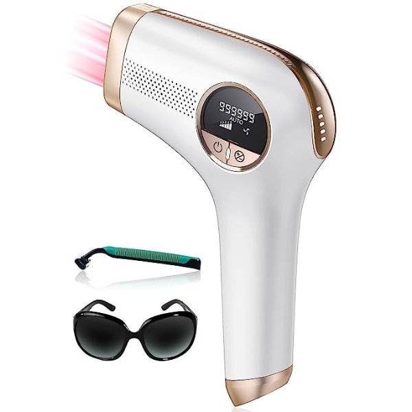 Aopvui Laser Hair Removal for Women and Men, Update Permanent Hair Removal Device with Red-light Wave IPL Technology, Painless Hair Removal Machine for Whole Body Use
