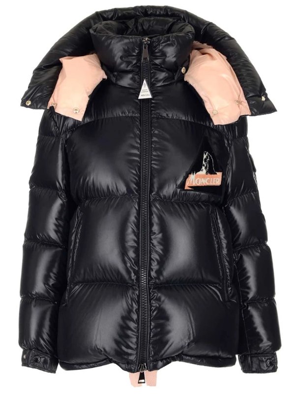 Logo Patch Hooded Puffer Jacket