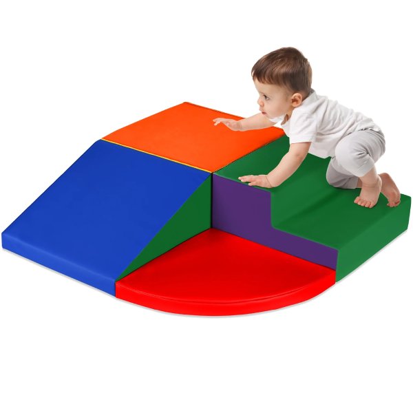 4-Piece Kids Climb & Crawl Soft Foam Shapes Structure Playset