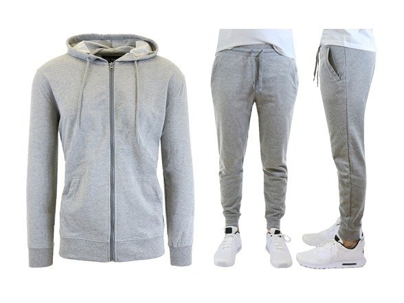 French Terry Hoodie & Jogger 2-Piece Lounge Set
