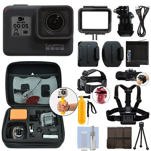 HERO7 Black 12 MP Waterproof 4K Camera Camcorder + Ultimate Action Bundle