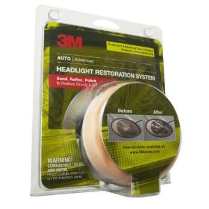 3M 39045 Headlight Renewal Kit with Protectant