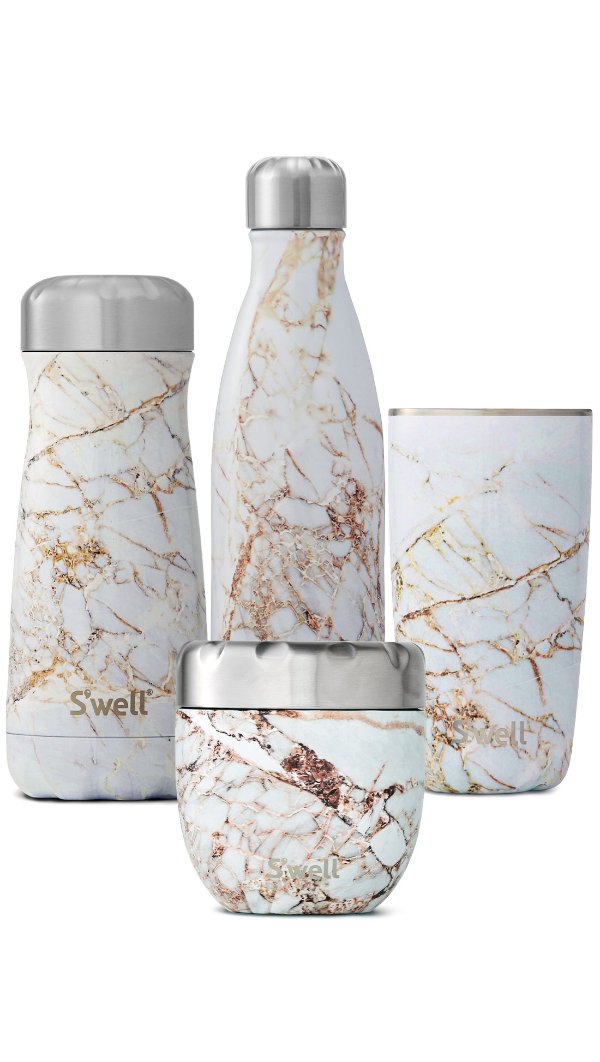 The WFH Starter Set (Calacatta Gold) | S'well® Bottle Official | Reusable Insulated Water Bottles