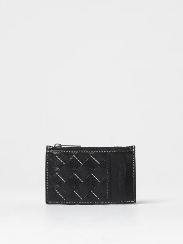 credit card holder in woven leather