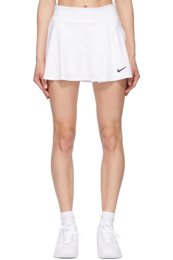 White Dri-FIT NikeCourt Victory Sport Skirt