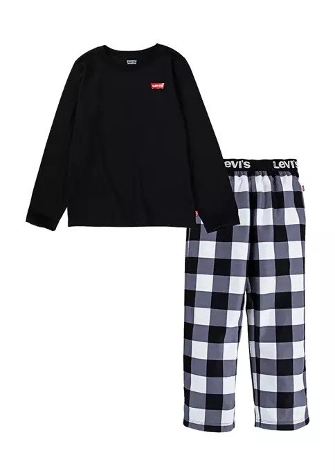Boys 4-14 Checkered Pajama Set