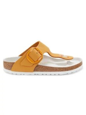 Gizeh Wide Fit T Strap Leather Sandals