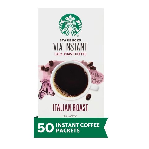 Starbucks VIA 意式口味深焙咖啡粉 50条