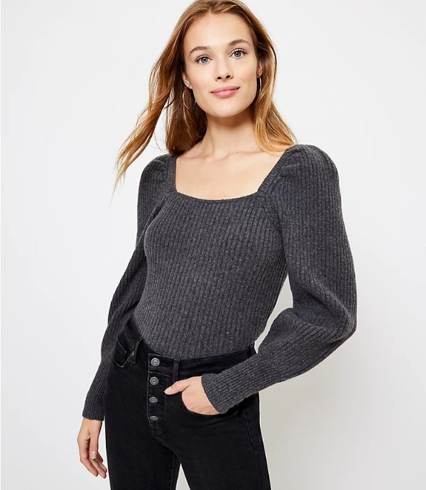 Square Neck Sweater | LOFT