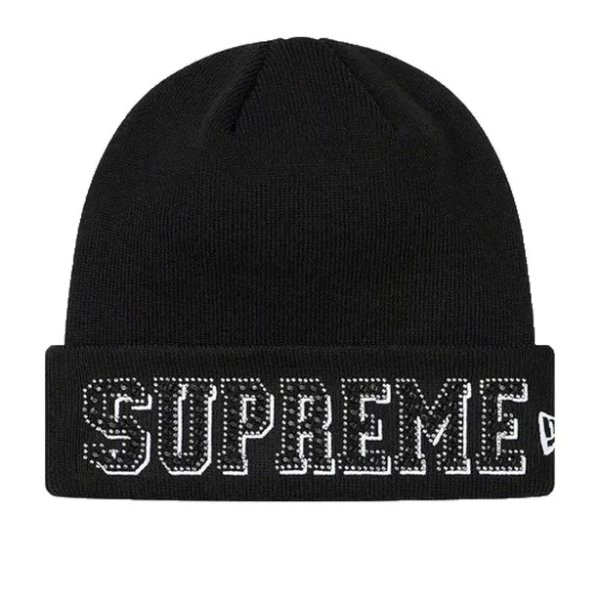 Supreme New Era 黑色针织帽