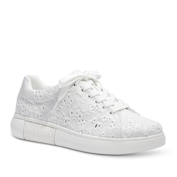 Women's Lift Floral Eyelet Faux Leather Sneakers