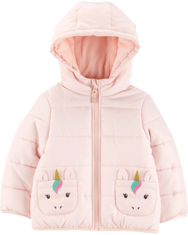 Unicorn Quilted Puffer Jacket