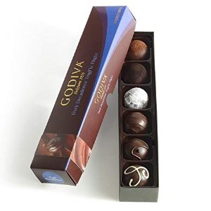 Godiva Chocolatier 黑巧克力松露礼盒 6粒装