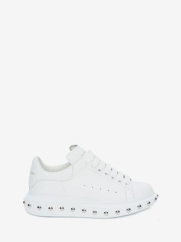 Women's White/Silver Oversized Sneaker | Alexander McQueen