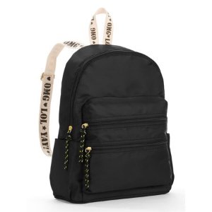 Twig & Arrow Black Nylon Strap Detail Backpack @ Walmart