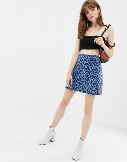 mini skirt in leopard | ASOS