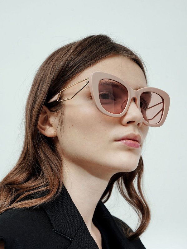 Pink Acetate Butterfly Sunglasses