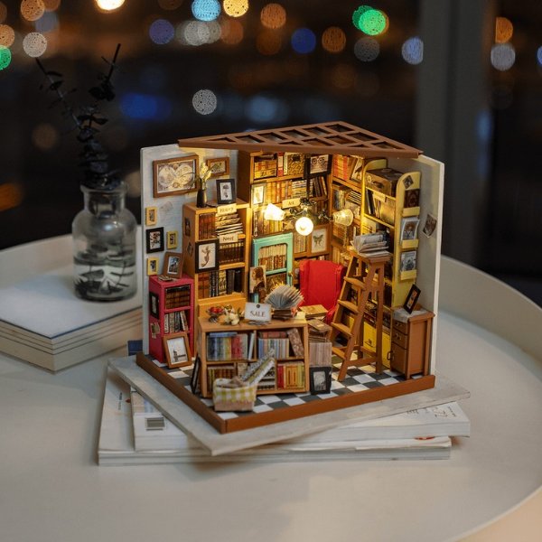 ROBOTIME若态 山姆的书房 立体拼图模型DIY小屋 | 亚米