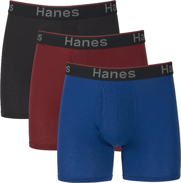 Hanes Originals Men's Boxer Briefs & Trunks, Stretch Cotton Moisture-Wicking  Und